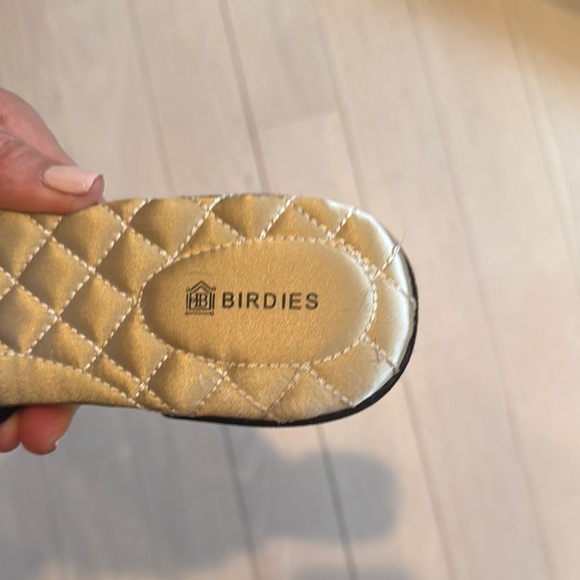 Birdies Black Plush Slippers Open Back Design - Picture 3 of 7